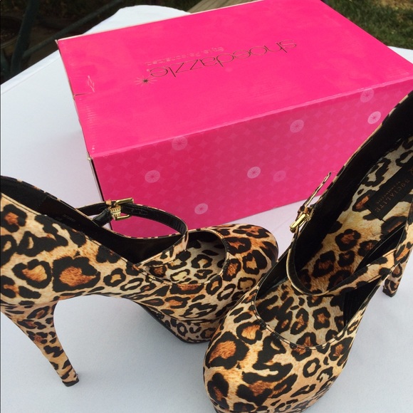 Socialite leopard print Mary Jane high heel shoes - Picture 5 of 7